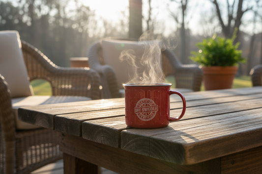 Red mug only patio